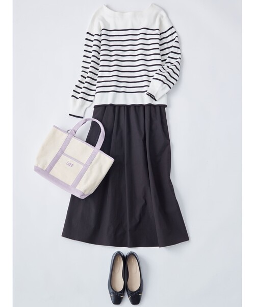 DRESKIP(ドレスキップ)の「◆【Lee別注】ポーチ付きトート(トートバッグ・レディース・グレー/ブラック/ベージュ/ライトパープル・00)」の7枚目の写真