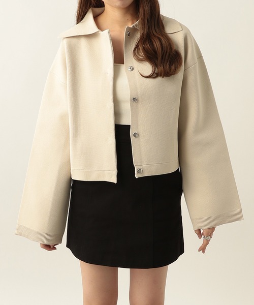 カーディガン ボレロ LADY WHITE:ZIP CARDIGAN カーディガン/ボレロ