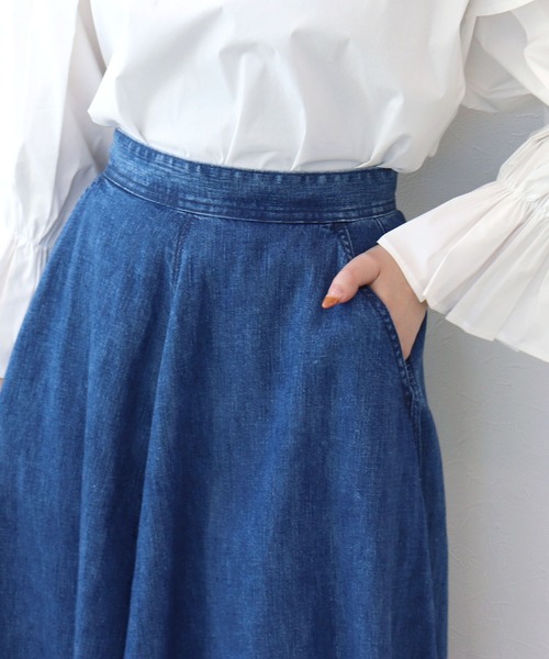 YANUK（ヤヌーク）の「YANUK / flare blue skir(デニムフレアカート)（スカート・レディース・ブルー・36/34）」の10枚目の写真