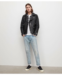 オールセインツ　ライダース　オーバーサイズ　バイカー　レザージャケット セール】RONNET LEATHER BIKER JACKET | RONNET レザー バイカー