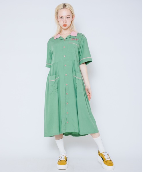 Candy Stripper(キャンディストリッパー)の「TAKE IT EASY シャツワンピース(シャツワンピース・レディース・グリーン/ブルー/ブラック・2)」の18枚目の写真