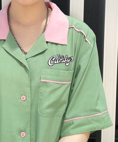 Candy Stripper(キャンディストリッパー)の「TAKE IT EASY シャツワンピース(シャツワンピース・レディース・グリーン/ブルー/ブラック・2)」の7枚目の写真