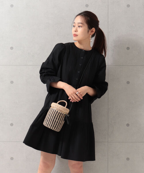 The Bagmati（ザバグマティ）の「【BAGMATI/バグマティ】アバカMIXバニティショルダーバッグ（かごバッグ・レディース・ホワイト/ブラック・FREE）」の3枚目の写真