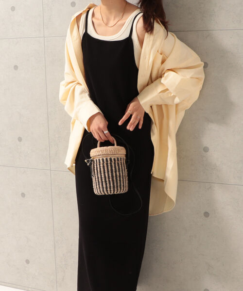 The Bagmati（ザバグマティ）の「【BAGMATI/バグマティ】アバカMIXバニティショルダーバッグ（かごバッグ・レディース・ホワイト/ブラック・FREE）」の6枚目の写真