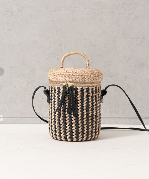 The Bagmati（ザバグマティ）の「【BAGMATI/バグマティ】アバカMIXバニティショルダーバッグ（かごバッグ・レディース・ホワイト/ブラック・FREE）」の7枚目の写真