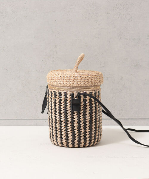 The Bagmati（ザバグマティ）の「【BAGMATI/バグマティ】アバカMIXバニティショルダーバッグ（かごバッグ・レディース・ホワイト/ブラック・FREE）」の8枚目の写真