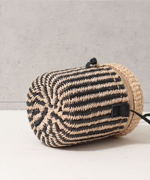 The Bagmati（ザバグマティ）の「【BAGMATI/バグマティ】アバカMIXバニティショルダーバッグ（かごバッグ・レディース・ホワイト/ブラック・FREE）」の10枚目の写真