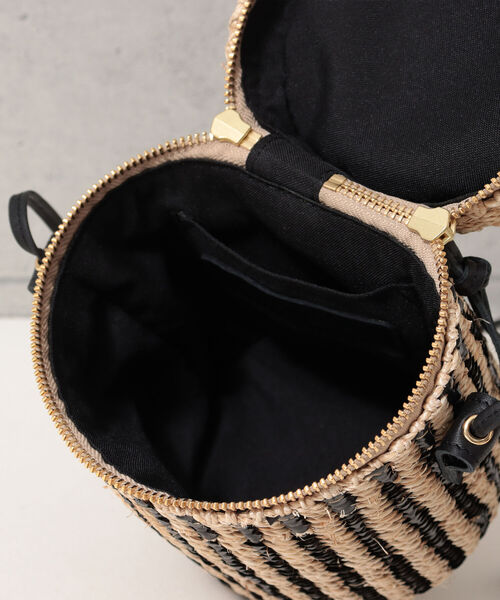 The Bagmati（ザバグマティ）の「【BAGMATI/バグマティ】アバカMIXバニティショルダーバッグ（かごバッグ・レディース・ホワイト/ブラック・FREE）」の12枚目の写真