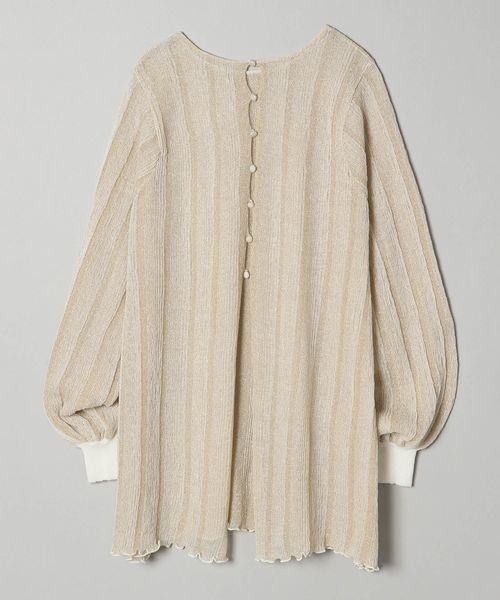 JEANASIS（ジーナシス）の「14G2WAYラメストライプチュニックプルオーバー/276781（ニット/セーター・レディース・ブラック/オレンジ/アイボリー・FREE）」の4枚目の写真