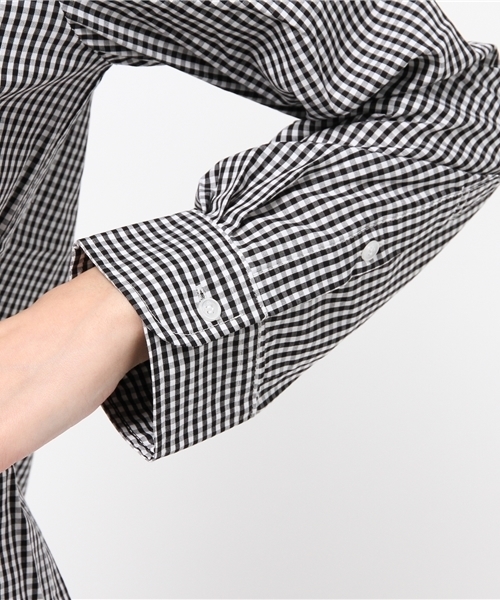 CIAOPANIC（チャオパニック）の「【Ciaopanic】ギンガムチェックSH（シャツ/ブラウス・レディース・ブラック/ブルー・FREE）」の10枚目の写真