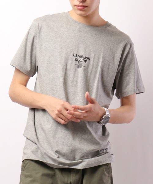 FUNALIVE(ファンアライブ)の「BF2 select スモールロゴ ボックスロゴ デザイン半袖Tシャツ(Tシャツ/カットソー・メンズ・グレー系その他/グレー系その他2/ベージュ/ターコイズブルー/グリーン系その他/グレー/ホワイト/チャコール/グリーン・M/L/LL)」の3枚目の写真