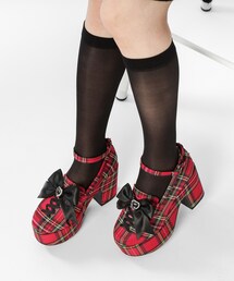 レースアップ×リボン厚底パンプス【csT&P】