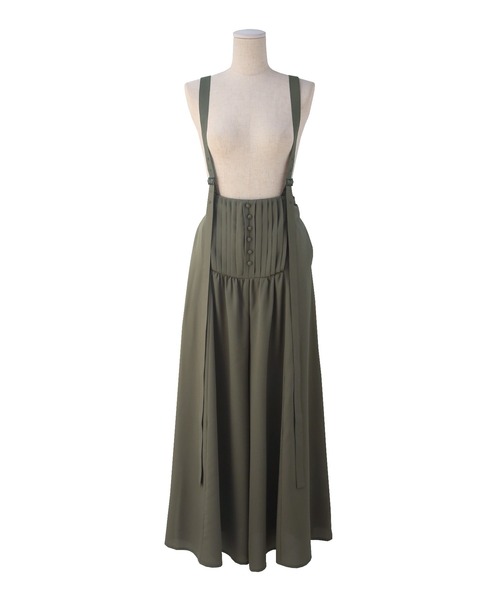 新品　MIELI INVARIANT サスペンダーパンツ MIELI INVARIANT（ミエリインヴァリアント）の「Sand Tuck