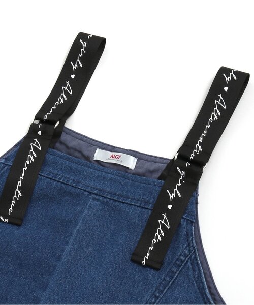 algy（アルジー）の「ロゴテープジャンスカ（ジャンパースカート・キッズ・インディゴブルー/ブラック/オフホワイト・XX-SMALL/X-SMALL/MEDIUM/XXX-SMALL/SMALL）」の21枚目の写真