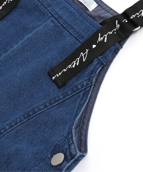 algy（アルジー）の「ロゴテープジャンスカ（ジャンパースカート・キッズ・インディゴブルー/ブラック/オフホワイト・XX-SMALL/X-SMALL/MEDIUM/XXX-SMALL/SMALL）」の22枚目の写真