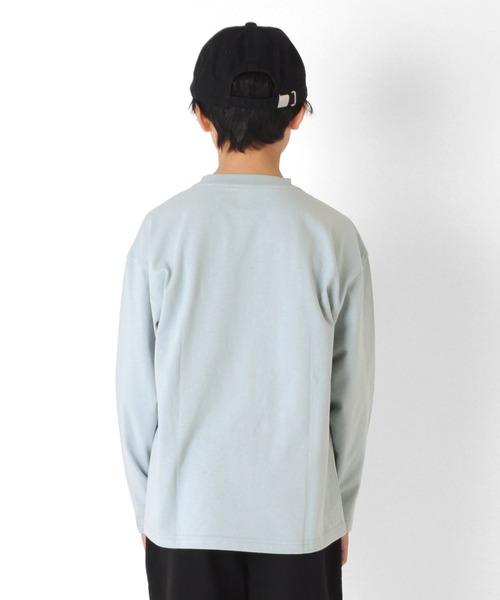 GLAZOS（グラソス）の「天竺・ドロップショルダーアソートカレッジロゴ長袖Ｔシャツ（Tシャツ/カットソー・キッズ・オフホワイト/グリーン/ブラック/サックスブルー・130cm/150cm/140cm/170cm/160cm）」の10枚目の写真