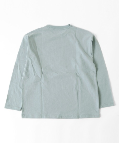 GLAZOS（グラソス）の「天竺・ドロップショルダーアソートカレッジロゴ長袖Ｔシャツ（Tシャツ/カットソー・キッズ・オフホワイト/グリーン/ブラック/サックスブルー・130cm/150cm/140cm/170cm/160cm）」の12枚目の写真