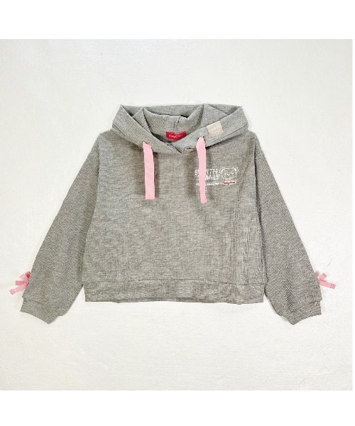 Candychuu（キャンディチュウ）の「【キッズ】親子おそろいワッフルリラックスウェア（ルームウェア/パジャマ・キッズ・ライトグレー/ネイビー・110/120/130）」の7枚目の写真