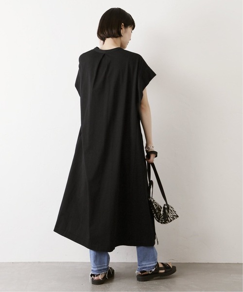 JOURNAL STANDARD（ジャーナルスタンダード）の「《追加2》ロングカフタンTシャツワンピース（ワンピース・レディース・ブラック/グリーン・FREE）」の13枚目の写真