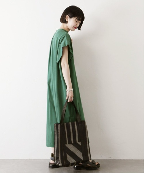 JOURNAL STANDARD（ジャーナルスタンダード）の「《追加2》ロングカフタンTシャツワンピース（ワンピース・レディース・ブラック/グリーン・FREE）」の11枚目の写真