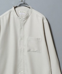 MADE IN JAPAN Reflax(R) Loose Silhouette Band Collar Shirt/日本製 リフラクス ルーズシルエット バンドカラーシャツ メンズ 長袖シャツ 無地