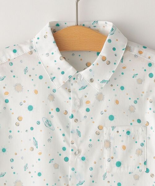 SHIPS（シップス）の「SHIPS KIDS:リバティ シャツ(80～90cm)（シャツ/ブラウス・キッズ・ネイビー/ホワイト/グリーン・90/80）」の5枚目の写真