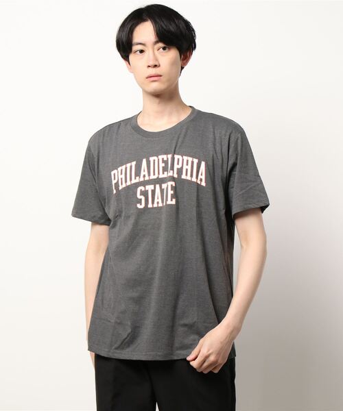 STYLEBLOCK（スタイルブロック）の「半袖アメカジプリントTシャツ（Tシャツ/カットソー・メンズ・ブルー系その他/ホワイト系その他3/ベージュ/ブラック系その他2/ネイビー/ブラック系その他/ホワイト系その他5/ブラック/ホワイト系その他/ベージュ系その他/ホワイト系その他2/サックスブルー/グレー系その他2/パープル/ホワイト系その他4/ホワイト/グレー系その他/チャコール・LL/L/M）」の12枚目の写真