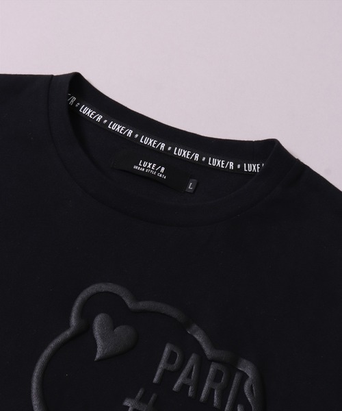 LUXE/R（ラグジュ）の「【ユニセックス】【LUXE/R】モノグラム & くまさん プリント Tシャツ(RMS)（Tシャツ/カットソー・メンズ・ホワイト×ホワイト/ブラック×ブラック/ホワイト×イエロー/ブラック×ピンク・MEDIUM/LARGE）」の16枚目の写真