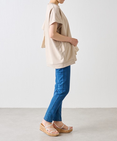 BEARDSLEY（ビアズリー）の「アシメフリルフレンチプルオーバー（Tシャツ/カットソー・レディース・ベージュ/チャコールグレー・FREE）」の9枚目の写真