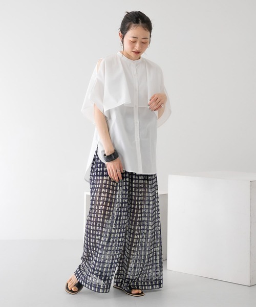 KBF（ケイビーエフ）の「2WAYマントブラウス（シャツ/ブラウス・レディース・ブラック/オフホワイト/グリーン系その他・ONE）」の20枚目の写真