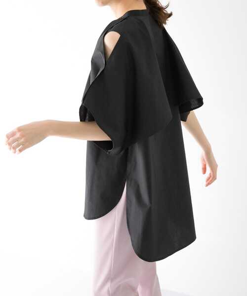 KBF（ケイビーエフ）の「2WAYマントブラウス（シャツ/ブラウス・レディース・ブラック/オフホワイト/グリーン系その他・ONE）」の10枚目の写真