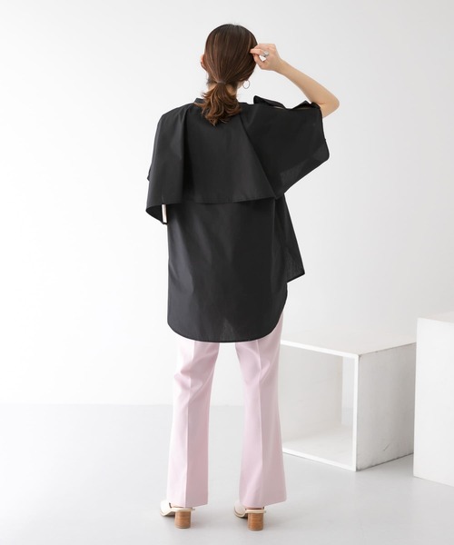 KBF（ケイビーエフ）の「2WAYマントブラウス（シャツ/ブラウス・レディース・ブラック/オフホワイト/グリーン系その他・ONE）」の21枚目の写真