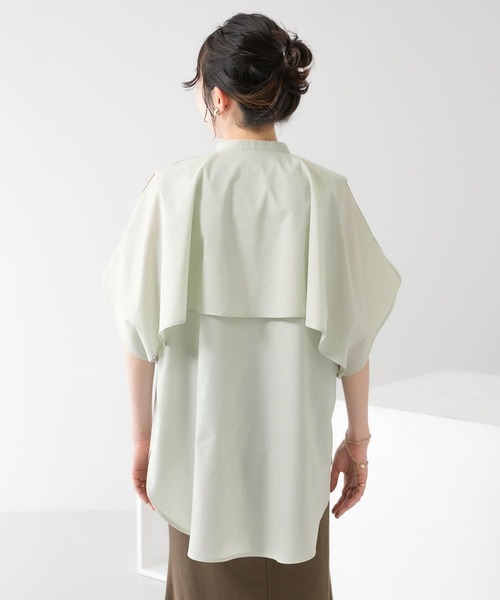 KBF（ケイビーエフ）の「2WAYマントブラウス（シャツ/ブラウス・レディース・ブラック/オフホワイト/グリーン系その他・ONE）」の18枚目の写真