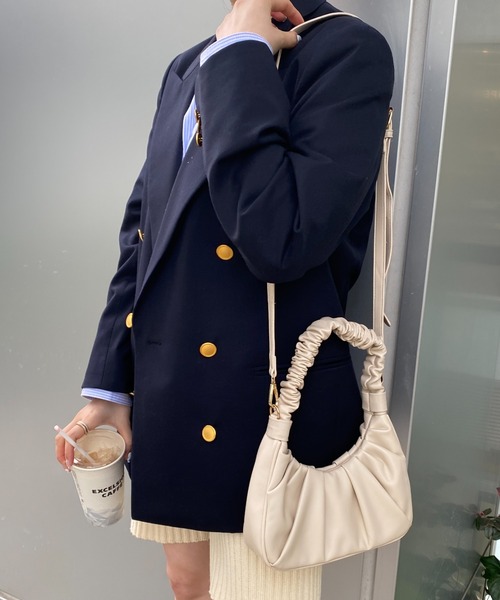 yuue' ( wear )(ユーイ)の「シャーリング2wayワンハンドルバッグ(ハンドバッグ・レディース・ホワイト/ベージュ/ライトブルー・FREE)」の22枚目の写真