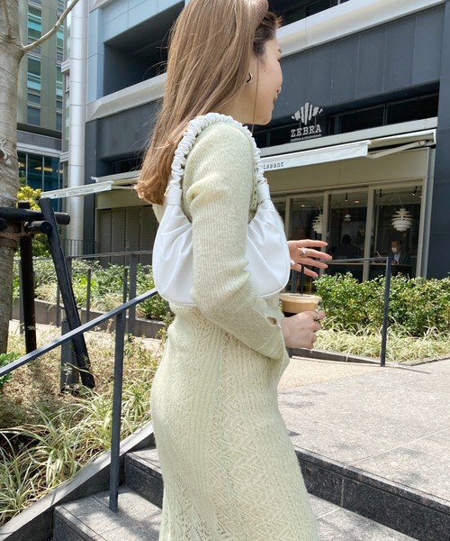 yuue' ( wear )(ユーイ)の「シャーリング2wayワンハンドルバッグ(ハンドバッグ・レディース・ホワイト/ベージュ/ライトブルー・FREE)」の17枚目の写真