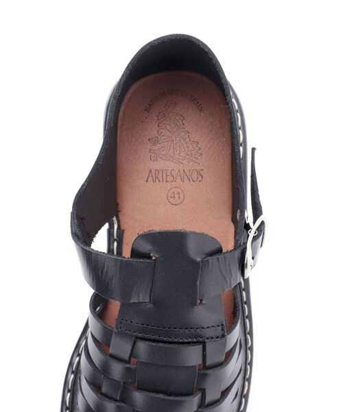 NOLLEY'S goodman（ノーリーズグッドマン）の「【ARTESANOS/アルテサノス】別注VAQUETA バケッタレザーグルカサンダル（サンダル・メンズ・ブラック・42/41/40）」の12枚目の写真