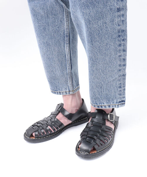 NOLLEY'S goodman（ノーリーズグッドマン）の「【ARTESANOS/アルテサノス】別注VAQUETA バケッタレザーグルカサンダル（サンダル・メンズ・ブラック・42/41/40）」の7枚目の写真