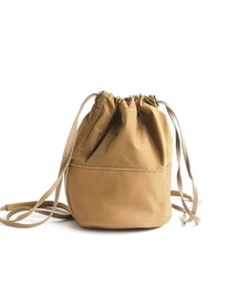 ARTS & CRAFTS | アーツアンドクラフツ / CALF LEATHER COMBI カーフレザーコンビ / DRAWSTRINGS POUCH S ドローストリングポーチS(ハンドバッグ)