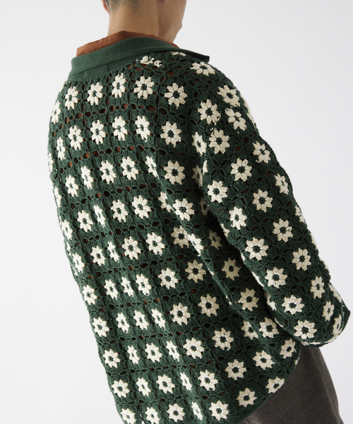 セール】CALIFORNIA クロシェアミ ニットカーディガン 'FL