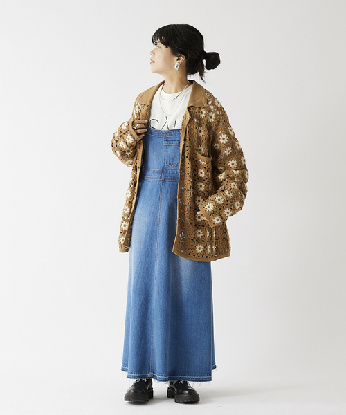 セール】CALIFORNIA クロシェアミ ニットカーディガン 'FL