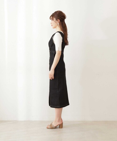 PROPORTION BODY DRESSING（プロポーションボディドレッシング）の「デニムタイトジャンスカ / 1212140504（ワンピース・レディース・ブラック/ダークネイビー/ホワイト・SMALL/MEDIUM）」の12枚目の写真