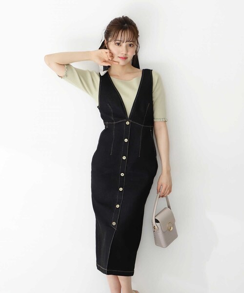 PROPORTION BODY DRESSING（プロポーションボディドレッシング）の「デニムタイトジャンスカ / 1212140504（ワンピース・レディース・ブラック/ダークネイビー/ホワイト・SMALL/MEDIUM）」の16枚目の写真