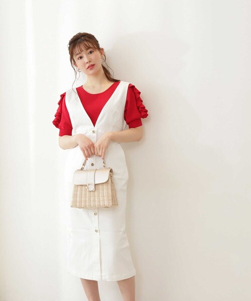 PROPORTION BODY DRESSING（プロポーションボディドレッシング）の「デニムタイトジャンスカ / 1212140504（ワンピース・レディース・ブラック/ダークネイビー/ホワイト・SMALL/MEDIUM）」の21枚目の写真