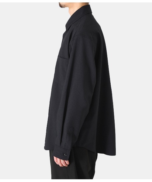 GOLD（ゴールド）の「東洋エンタープライズ GOLD / ゴールド：CRAPE TWILL REGULAR COLLAR SHIRT：22A-GL28942[MUS]（シャツ/ブラウス・メンズ・ネイビー/ブラック・L/M）」の7枚目の写真