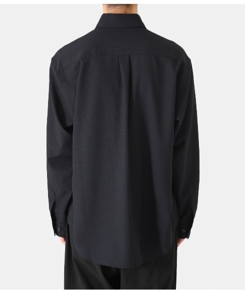 GOLD（ゴールド）の「東洋エンタープライズ GOLD / ゴールド：CRAPE TWILL REGULAR COLLAR SHIRT：22A-GL28942[MUS]（シャツ/ブラウス・メンズ・ネイビー/ブラック・L/M）」の8枚目の写真