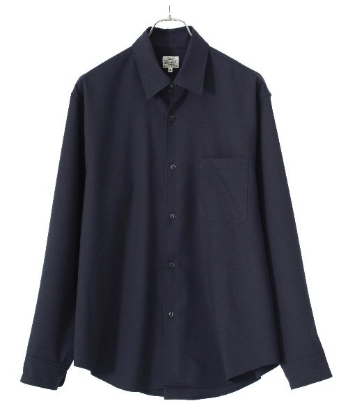 GOLD（ゴールド）の「東洋エンタープライズ GOLD / ゴールド：CRAPE TWILL REGULAR COLLAR SHIRT：22A-GL28942[MUS]（シャツ/ブラウス・メンズ・ネイビー/ブラック・L/M）」の10枚目の写真
