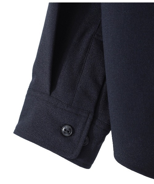 GOLD（ゴールド）の「東洋エンタープライズ GOLD / ゴールド：CRAPE TWILL REGULAR COLLAR SHIRT：22A-GL28942[MUS]（シャツ/ブラウス・メンズ・ネイビー/ブラック・L/M）」の14枚目の写真