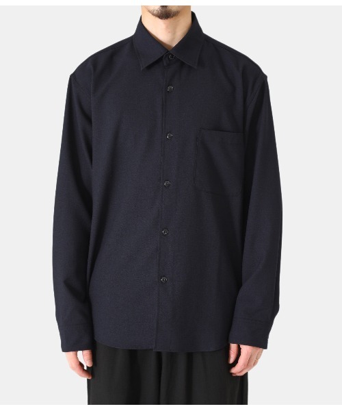 GOLD（ゴールド）の「東洋エンタープライズ GOLD / ゴールド：CRAPE TWILL REGULAR COLLAR SHIRT：22A-GL28942[MUS]（シャツ/ブラウス・メンズ・ネイビー/ブラック・L/M）」の15枚目の写真
