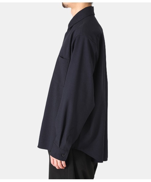 GOLD（ゴールド）の「東洋エンタープライズ GOLD / ゴールド：CRAPE TWILL REGULAR COLLAR SHIRT：22A-GL28942[MUS]（シャツ/ブラウス・メンズ・ネイビー/ブラック・L/M）」の16枚目の写真