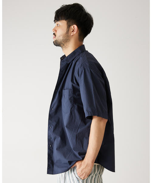 417 EDIFICE(フォーワンセブンエディフィス)の「【CAVE】ダンプステッチ ショートスリーブ シャツ(シャツ/ブラウス・メンズ・ホワイト/ベージュ/グリーン/ネイビー/ブルー・SMALL/MEDIUM/LARGE/X-LARGE)」の9枚目の写真
